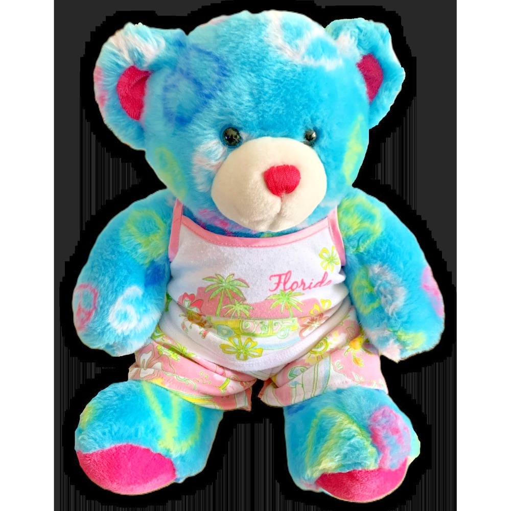 Blue Peace Signs BAB 2011 Stuffed Animal Colorful w Florida Shorts BAB Outfit